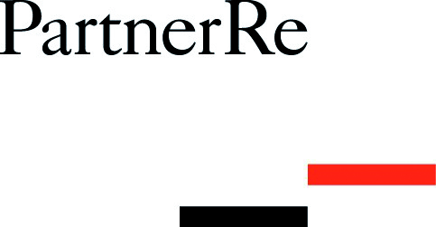 Logo Partner Re schwarz rot Hintergrund weiss