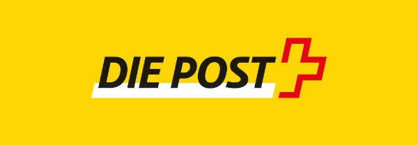 Logo die post gelber Hintergrund banner