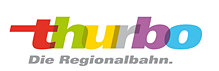 Logo thurbo mehrfarbig grau weisser Hintergrund