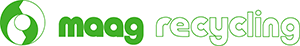 Logo maag receycling grün weiss Hintergrund