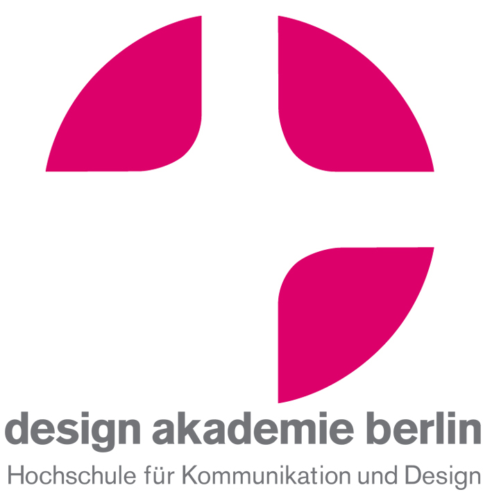 Logo design akademie berlin rosa grau