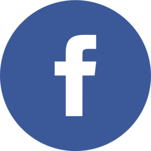 Icon Facebook weiss blau rund ohne Hintergrund