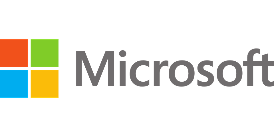 Logo Microsoft rot gelb blau grün ohne Hintergrund