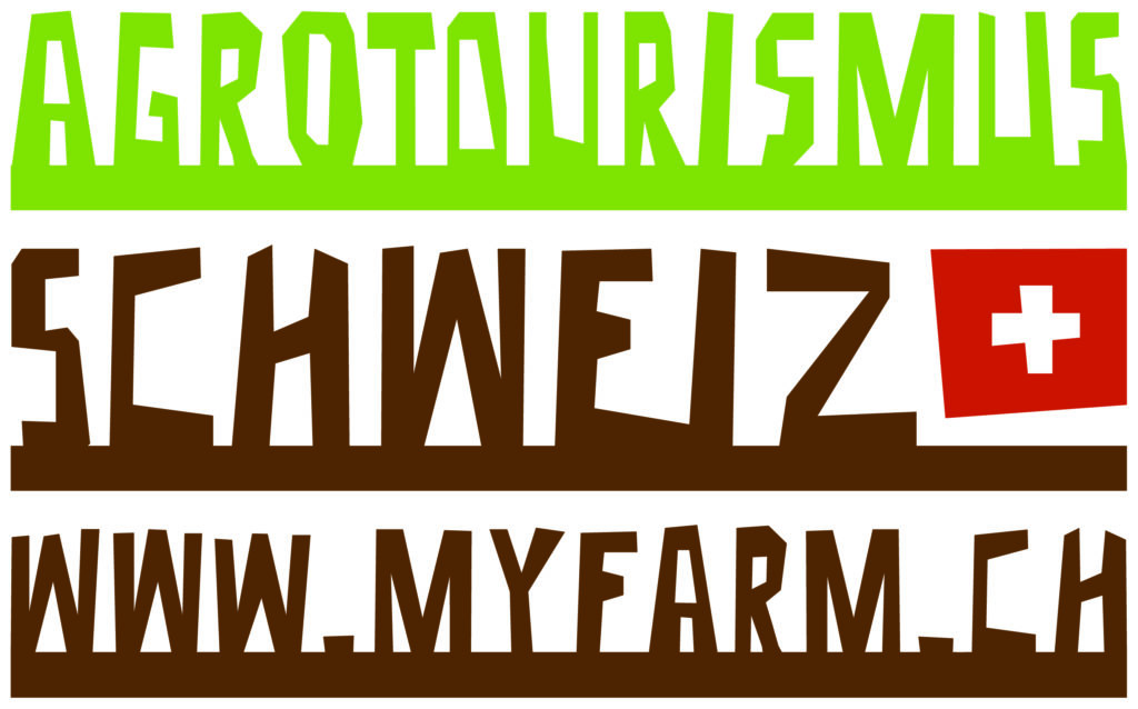 Logo Agritourisme Suisse www.myfarm.ch grün braun schweiz