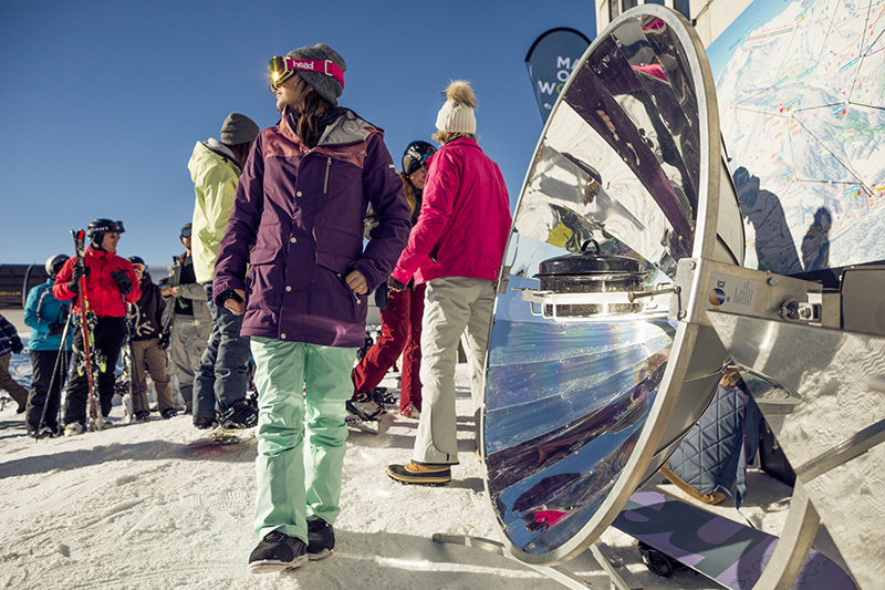 I AM PRO SNOW Solar Café Schnee Skifahrer Snowboarder Gipfel Sonne