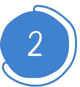 Button Nummer drei 2 Kreis rund blau ohne Hintergrund