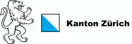 Logo Kanton Zürich Löwe blau weiss schwarz