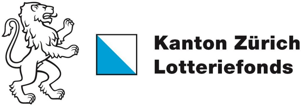 Logo Lotteriefonds Kanton Zürich blau weiss Löwe schwarz