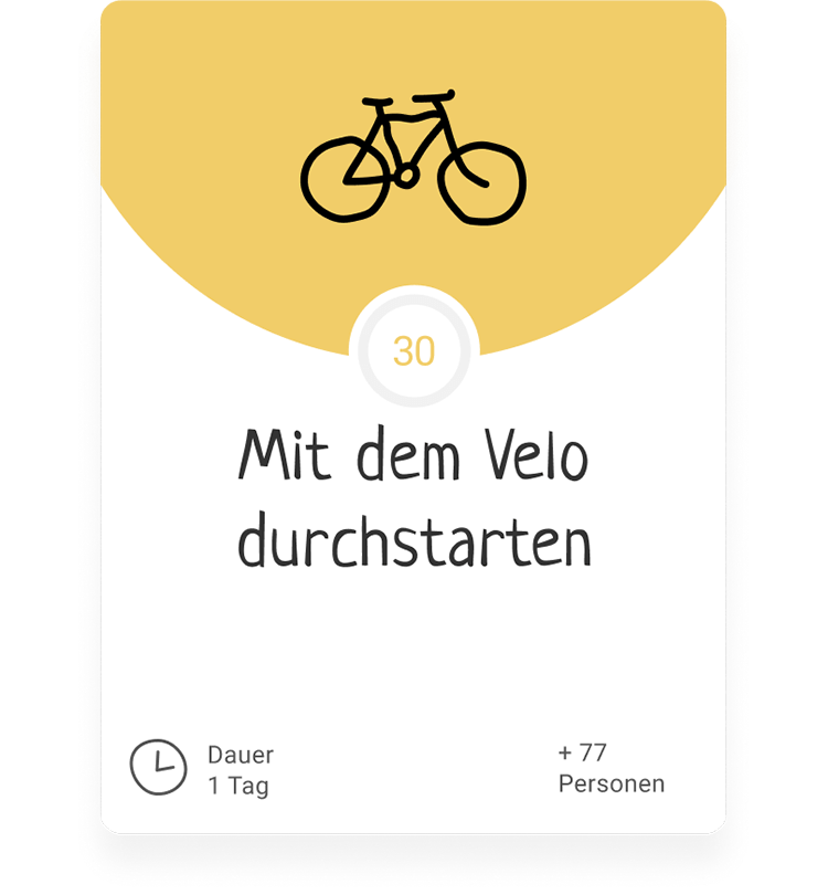 Mit dem Velo durchstarten gelb Icon Bike ohne Hintergrund
