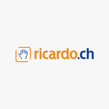Logo Ricardo.ch mit Hand orange blau