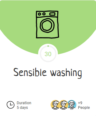 Sensible washing challenge grün Icon Waschmaschine