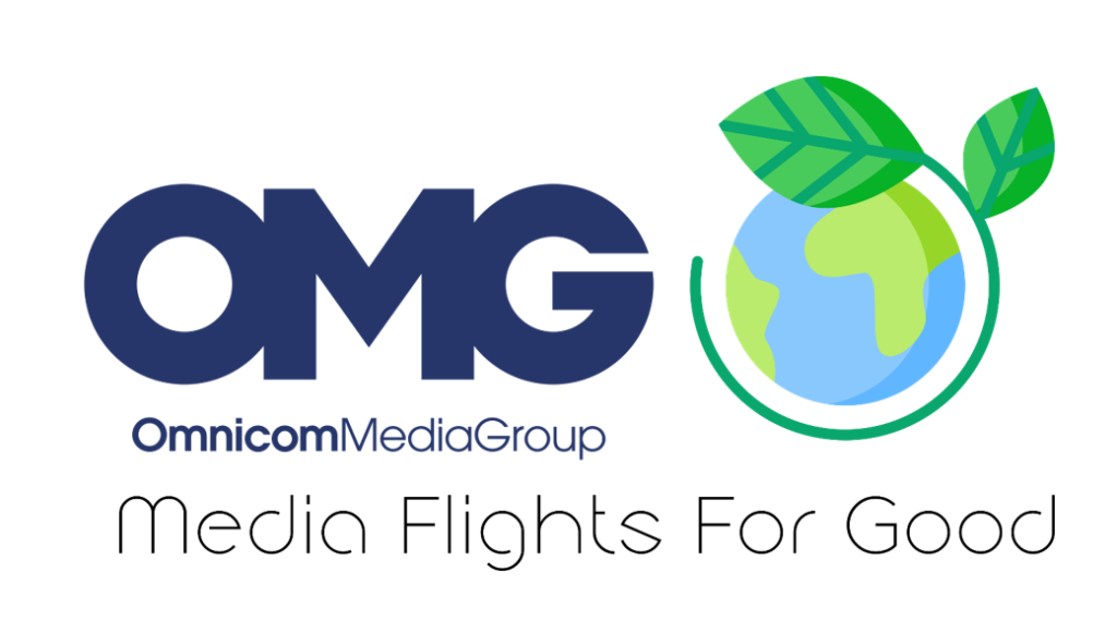 Logo Omnocpm Media Group media flights for good planet pflanze