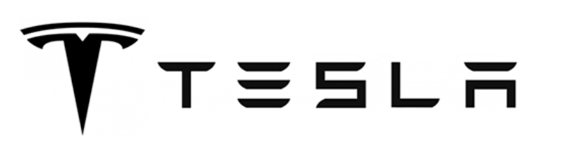 Logo Tesla schwarz weiss