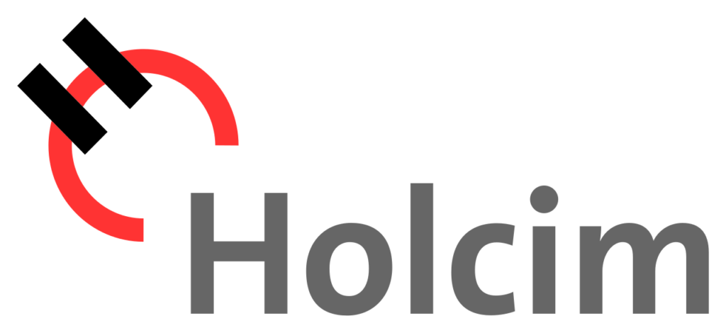 Logo Holcim rot schwarz grau