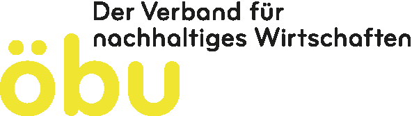 Logo der Verband für nachhaltiges Wirtschaften öbu gelb