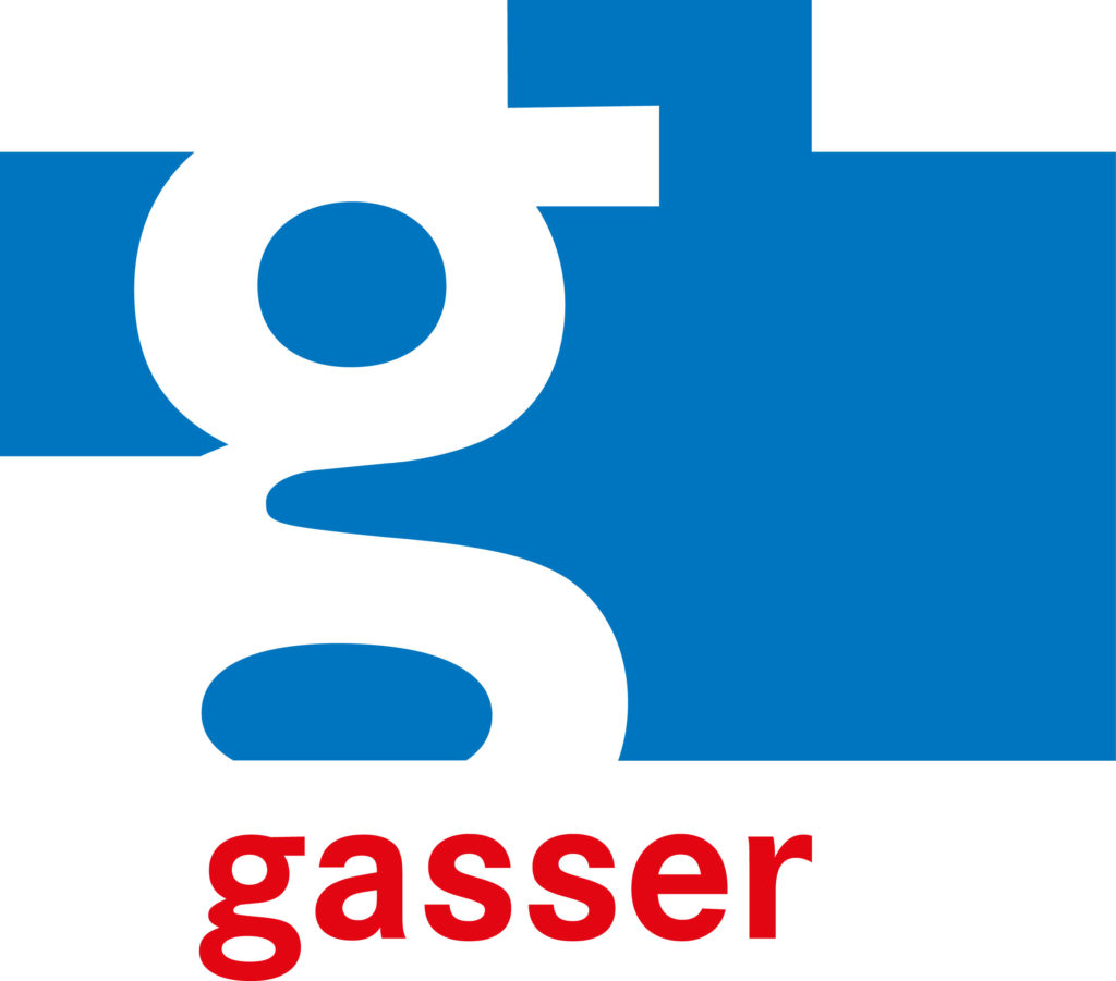 Logo gasser weiss blau rot
