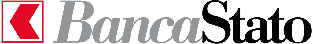 Logo BancaStato grau schwarz rot