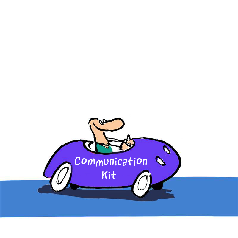 ZEO fährt den Communication Kit Wagen lila blauer Streifen