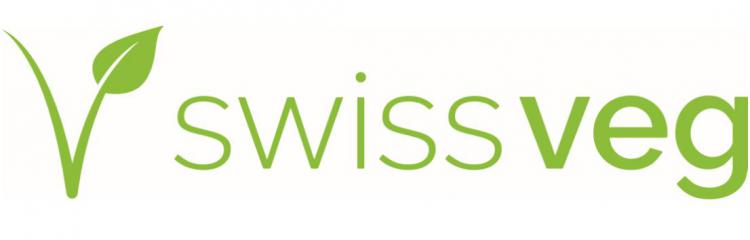 Swissveg Logo mit Pflanze und grüner Schrift