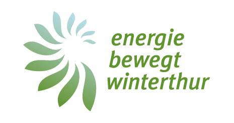 Logo energie bewegt Winterthur grün mit weissen Hintergrund