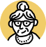 Ältere Frau Avatar Icon